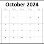 2024 Calendar October