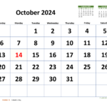 2024 Calendar October