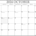 Oct 2024 Calendar With Holidays