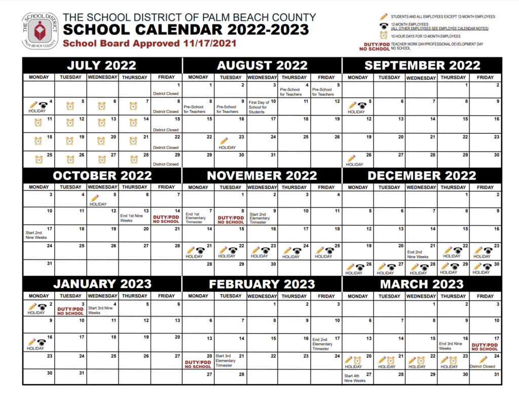 Palm Beach School Calendar 2024