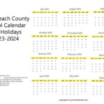 2024 And 2023 School Calendar Palm Beach County