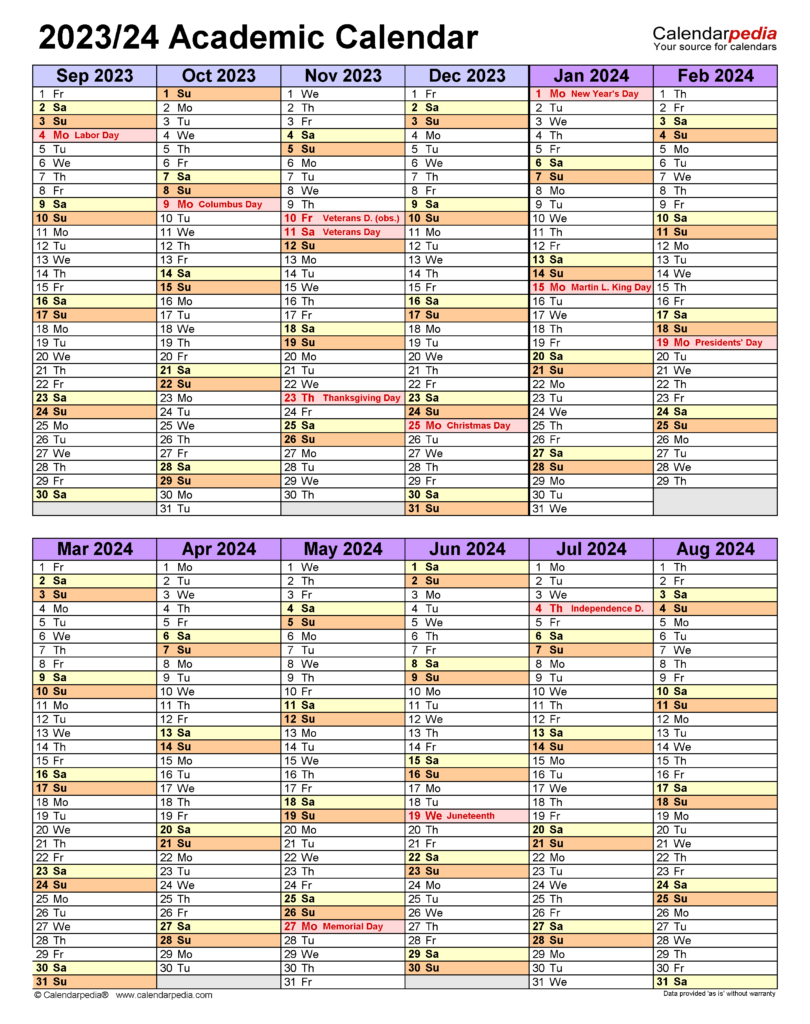 Pfw Academic Calendar 2024 2024 Calendar Printable