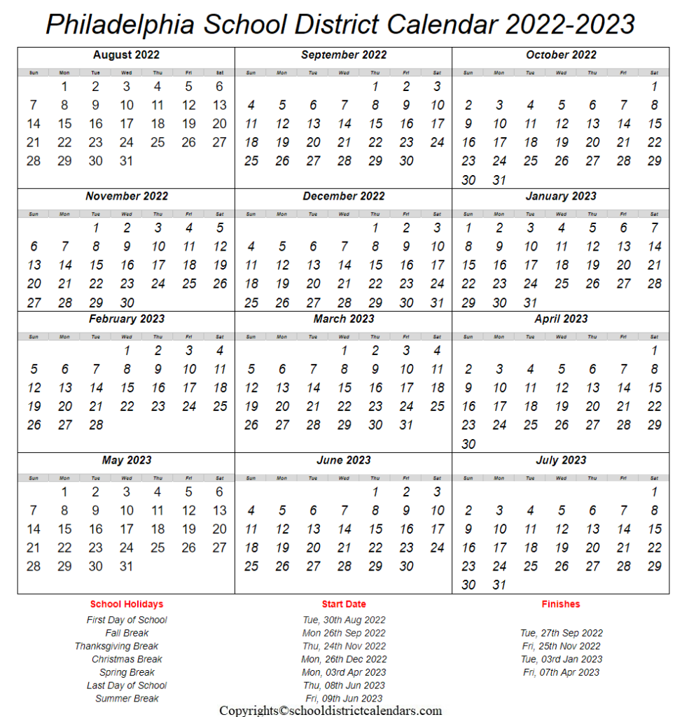 School District Of Philadelphia Calendar 2024