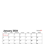 Blank Calendar 2024 Template