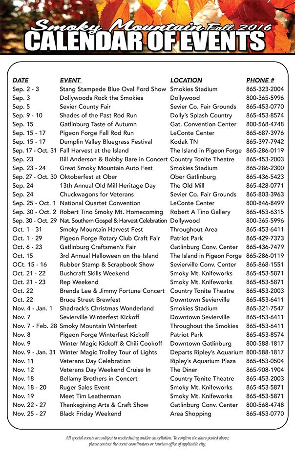 Gatlinburg Calendar Of Events 2024