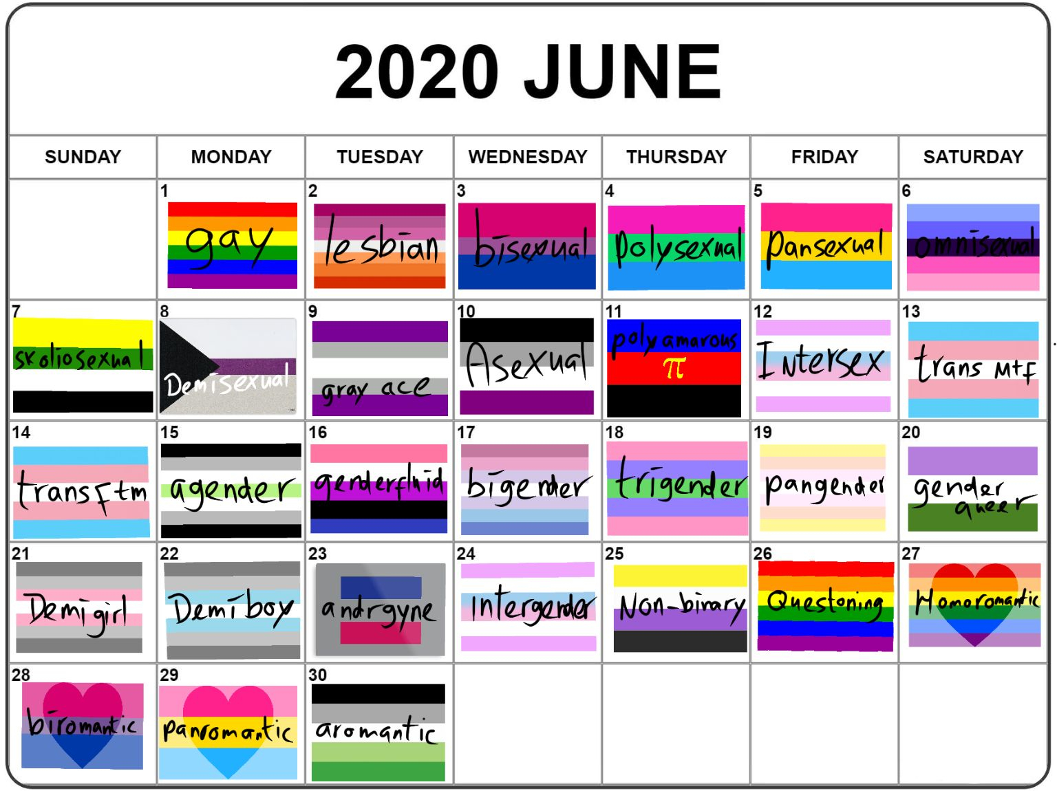 Pride Month Calendar 2024 June - 2024 Calendar Printable