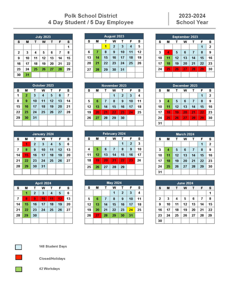 Polk County Calendar 2024