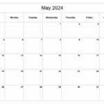 Printable May 2024 Calendar Page