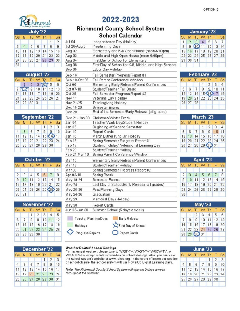 Richmond County School Calendar 2024