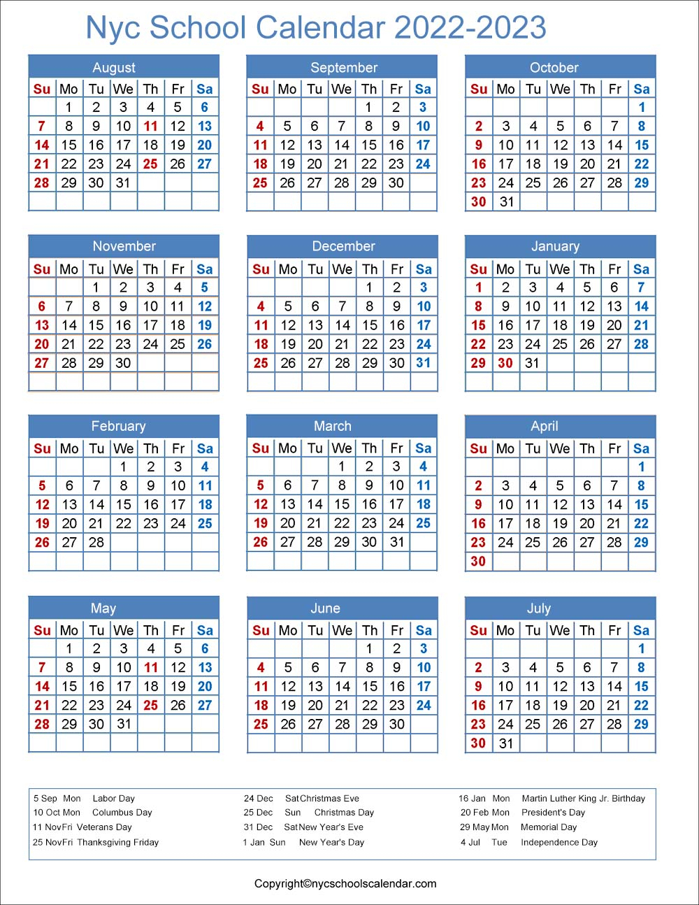 School Calendar 2024 Nyc 2024 Calendar Printable