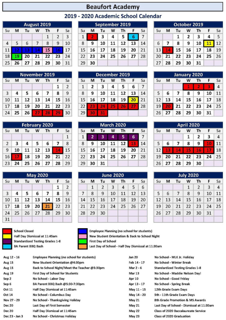 Beaufort County School Calendar 2024-25