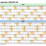 School Calendar Template 2024-25