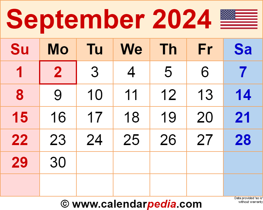 Calendar Sept 2024