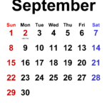 September 2024 Calender