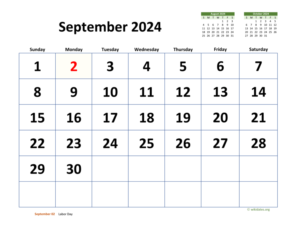 September 2024 Calender