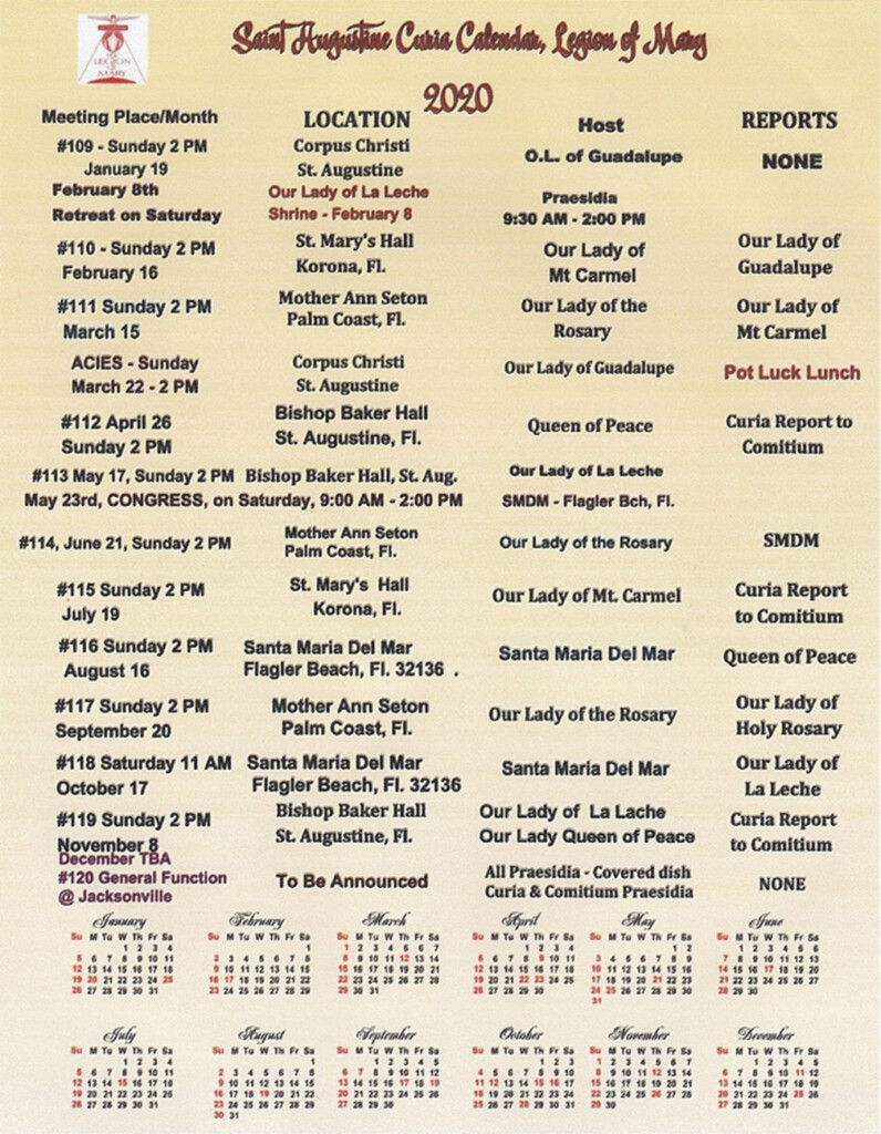 St Augustine Calendar Of Events 2024