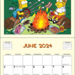 Simpsons Calendar 2024