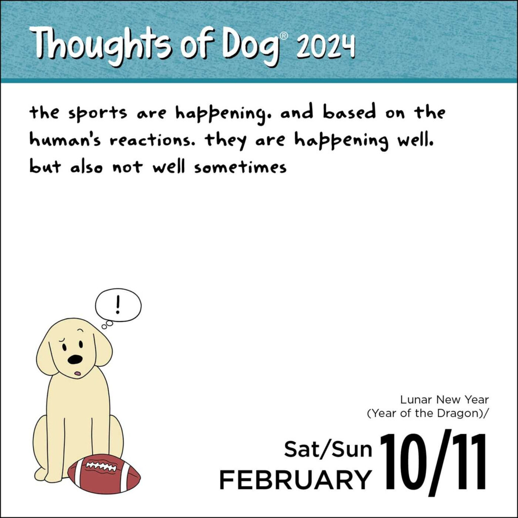 Thoughts Of Dog Calendar 2024