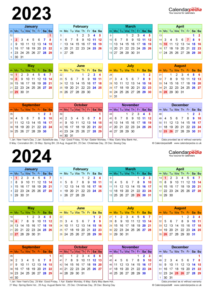 2024 Calendar 2023
