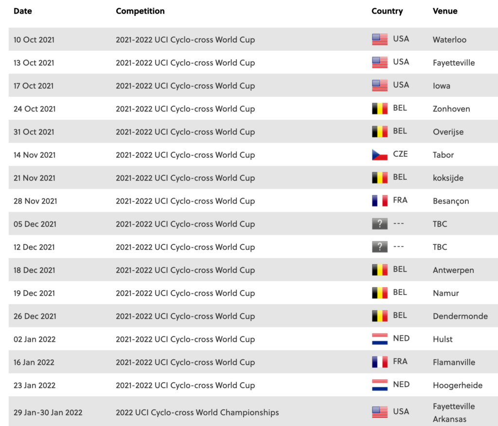 Uci Calendar 2024-25