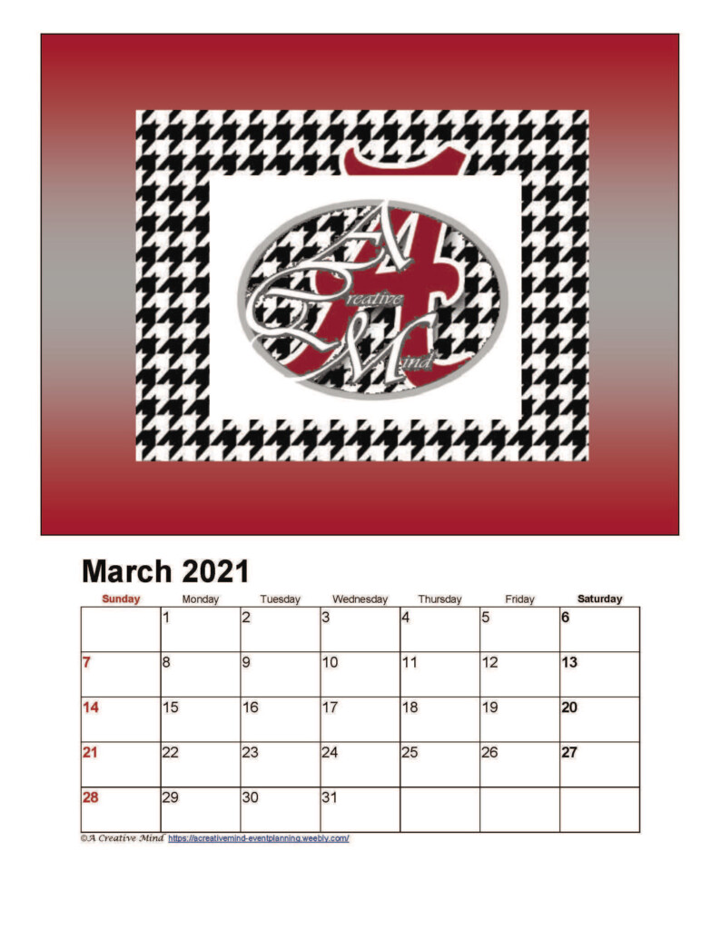 University Of Alabama Calendar 2021-2024