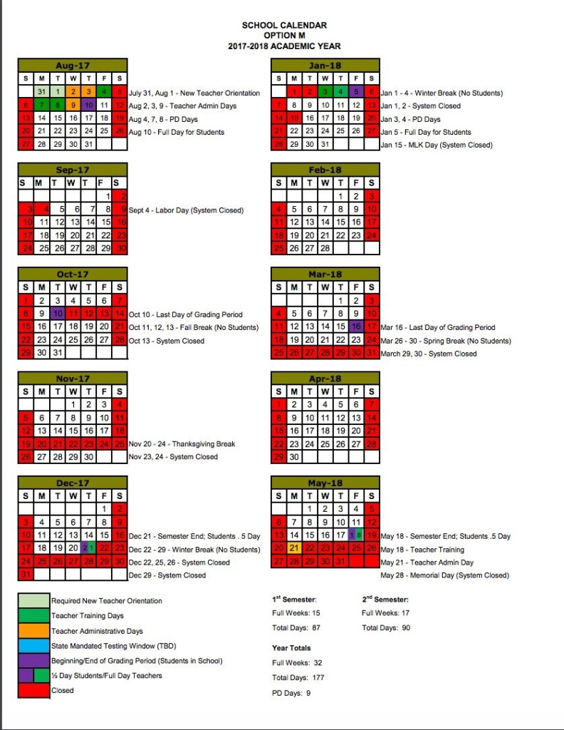 Williamson County School Calendar 2024-25